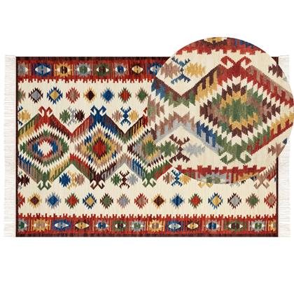 Beliani - AREVIK - Kelim vloerkleed - Multicolor - 160 x 230 cm - Wol