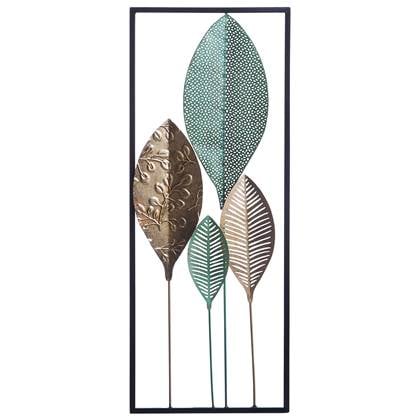 Beliani - PLATINUM - Wanddecoratie - Multicolor - Metaal Groen