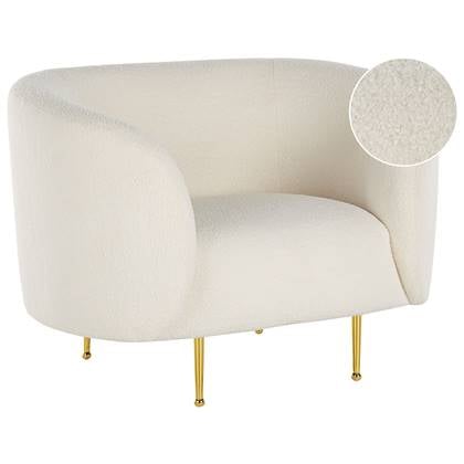 Beliani - LOEN - Fauteuil - Wit - Polyester