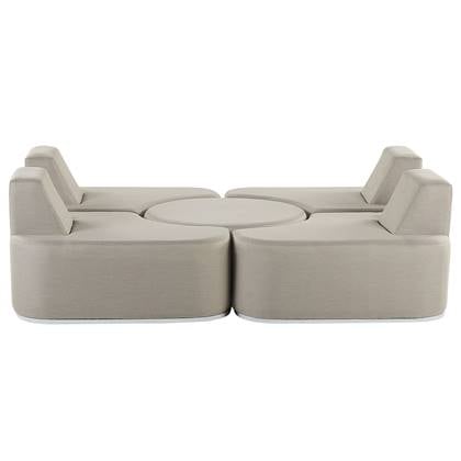 Beliani - FABRO - Loungeset voor 4 - Grijs - Polyester