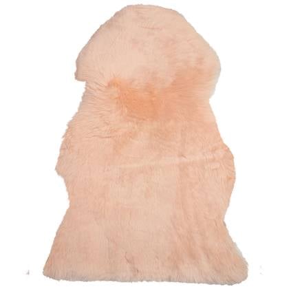 Beliani - ULURU - Schapenvel - Perzik - 65 x 110 cm - Schapenvacht Roze