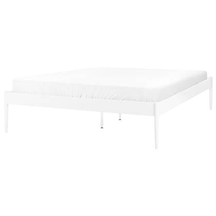 Beliani - VAURS - Tweepersoonsbed - Wit - 140 x 200 cm - Staal