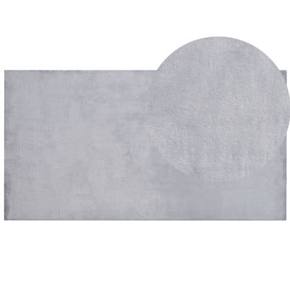 Beliani-MIRPUR-Shaggy vloerkleed-Licht-80 x 150 cm-Polyester Grijs