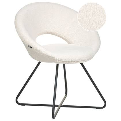 Beliani - RACHEL - Fauteuil - Gebroken - Bouclé Wit