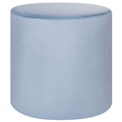 Beliani - LOVETT - Poef - Licht - Fluweel Blauw