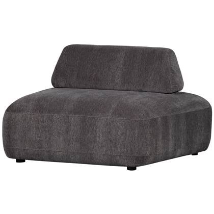WOOOD Exclusive Sterck Fauteuil - Polyester - Charcoal - 118x102x41