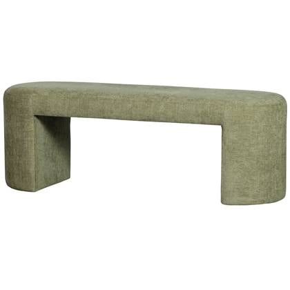 WOOOD Jacob Bankje - Chenille - Olive Green - 46x130x46