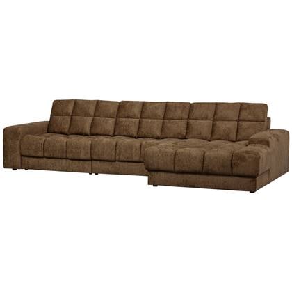 WOOOD Second Date Chaise Longue Rechts - Structure Velvet - Brass