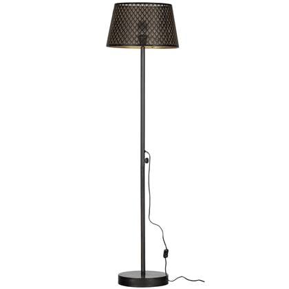 WOOOD Exclusive Kars Vloerlamp - Metaal - Zwart|Brass - 161x42x42