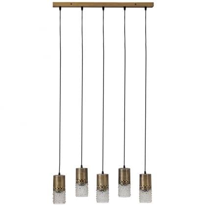 BePureHome Sprinkle Hanglamp 5 - Glas - Antique Brass - 140x71x10