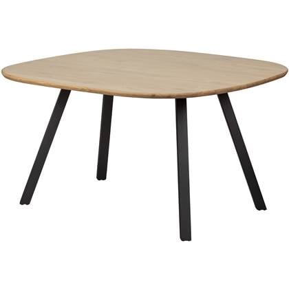 WOOOD Tablo Tafel met Vierkante poot Eiken-Metaal 75x130x130