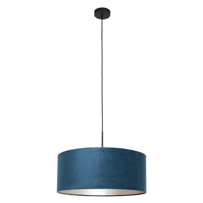 Steinhauer - hanglamp - Sparkled Light - blauw - metaal velours stof - Ø 50cm - E27 - 8248ZW Zwart