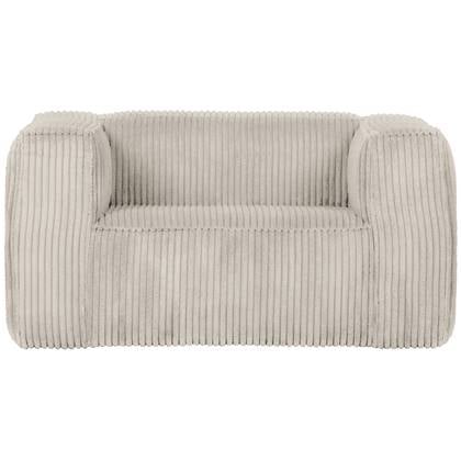 WOOOD Exclusive Bean Fauteuil - Grove Ribstof - Naturel - 74x146x98