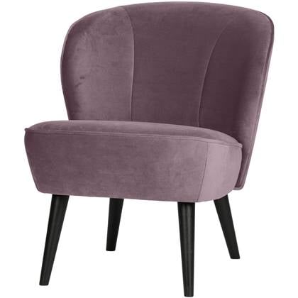 WOOOD Sara Fauteuil Velvet Warm Lila 59x71x70