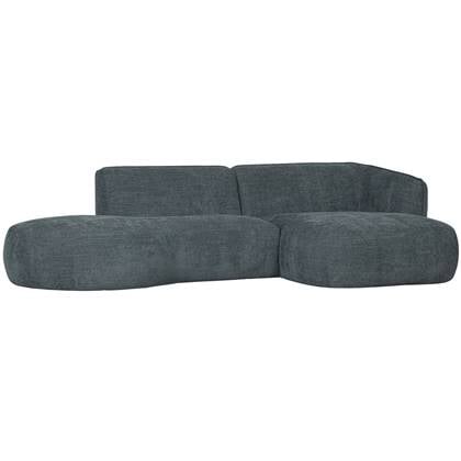 WOOOD Polly Chaise Longue Rechts - PES - Blauw|Groen - 71x258x150