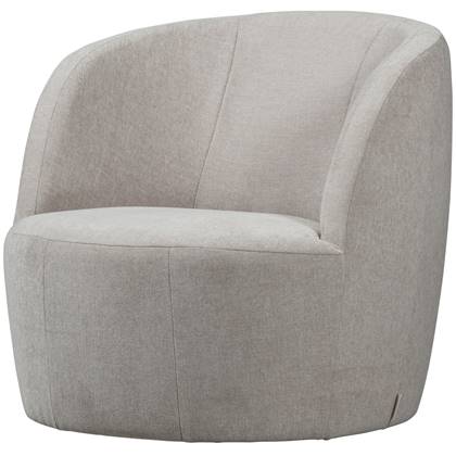 vtwonen Draaifauteuil Turn Velvet Naturel 78x82x87