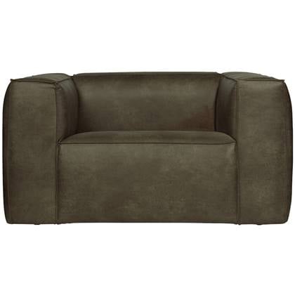 WOOOD Bean Fauteuil - Recycle Leer - Army - 74x146x98