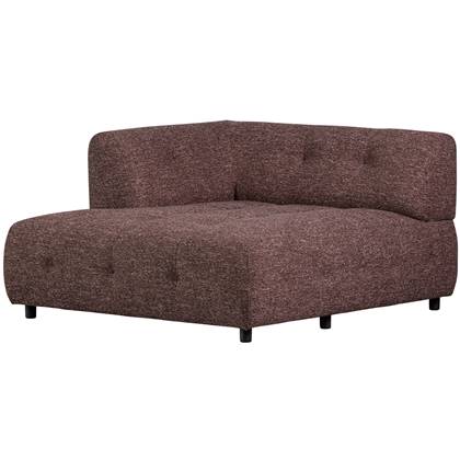 WOOOD Louis 1,5-Zits Chaise Longue - Polyester - Mauve - 73x122x140