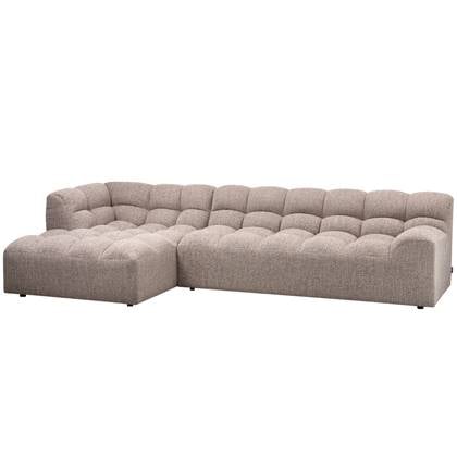 Woood Allure Chaise Longue - Polyester - Bruin Melange - 79x324x165