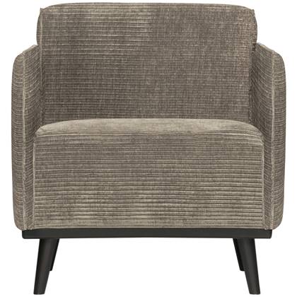 BePureHome Statement Fauteuil Met Arm - Ribstof - Clay - 77x72x93