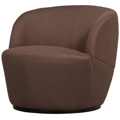 WOOOD Serra Draaifauteuil Mesh Espresso 68x70x77