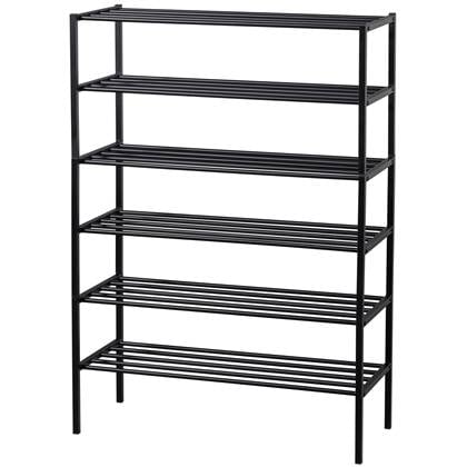 WOOOD Ferro Schoenenrek - Metaal - Zwart - 120x85x35