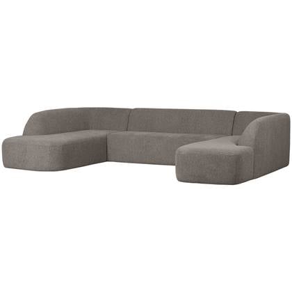 BePureHome U-Vorm Bank Sloping - Polyester - Grijs Melange