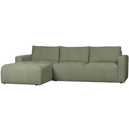 vtwonen Bar Chaise Longue Links - Stof - Groen - 87x280x170