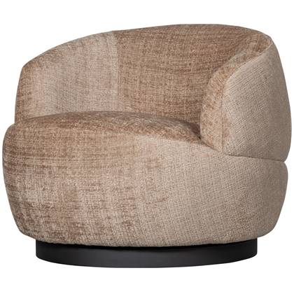 BePureHome Draaifauteuil Woolly Chenille Zand 71x84x88