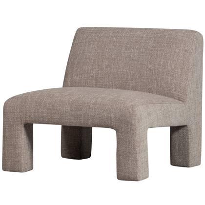 WOOOD Lavid Fauteuil - Polyester - Naturel - 73x74x84 Bruin