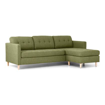 Hioshop Marino bank met chaise longue links of rechts groen.