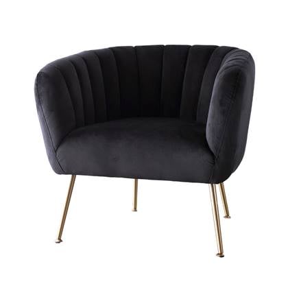 Giga Meubel Fauteuil Velvet Zwart Amy