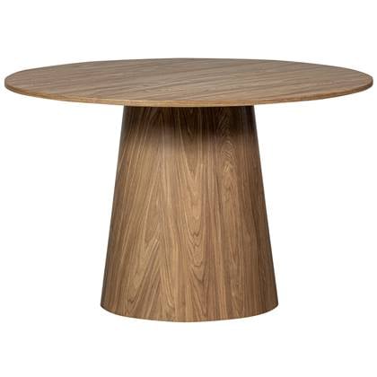 WOOOD Maan Eettafel - MDF - Walnoot - 75x120x120 Bruin