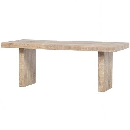 Basiclabel Balk Eettafel - Mangohout - Naturel - 76x220x90