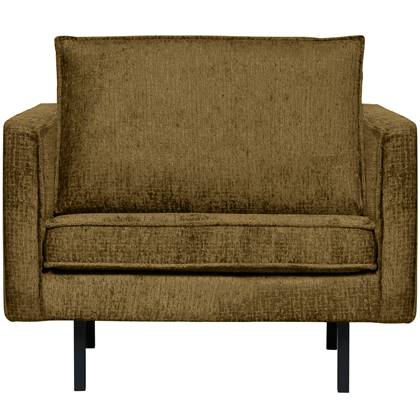 BePureHome Rodeo Fauteuil - Structure Velvet - Brass - 85x105x86