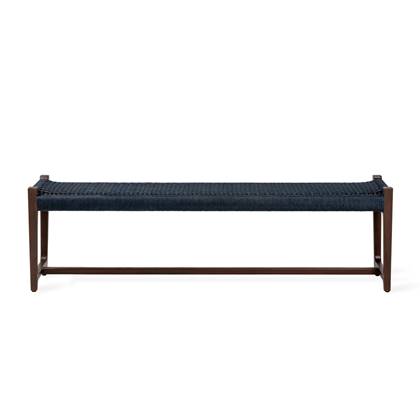 Kuwana Indigo Weave Outdoor Bankje - Espresso Wood (160cm)