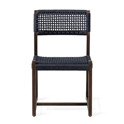 Kuwana Indigo Weave Outdoor Eetkamerstoel - Espresso Wood