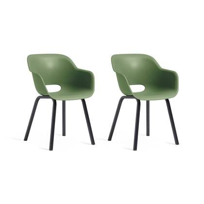 Keter Noa Tuinstoel - 2 stuks - 55x56,5x80cm - Olijf Groen