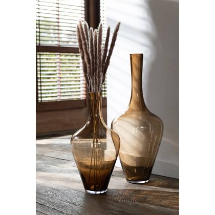 J-Line droogbloemen - Bundel Pennisetum - gedroogd gras - bruin Beige