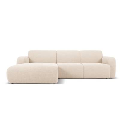 Windsor & Co Lola Hoekbank met Chaise Longue Links - Bouclé - Lichtbeige