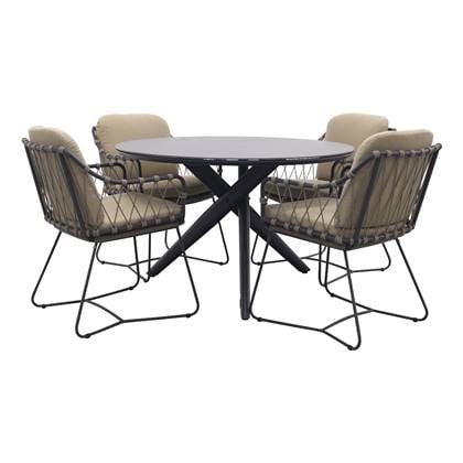 Taste Prego|Dublin tuinset - 120 cm. - 5-delig Grijs