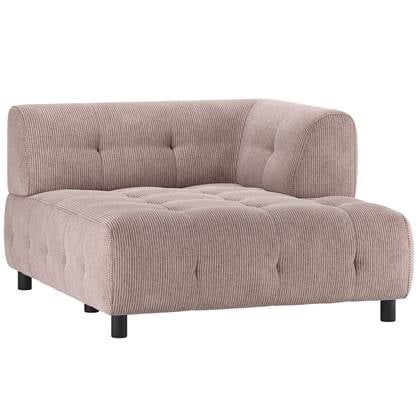 WOOOD Louis 1,5-Zits Chaise Longue - Polyester - Mauve - 73x122x140