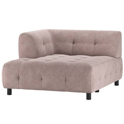 WOOOD Louis 1,5-Zits Chaise Longue - Polyester - Mauve - 73x122x140