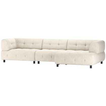 WOOOD Chaise Longue Rechts Louis - Ribstof - Powder - 73x334x120