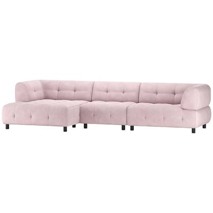 WOOOD Chaise Longue Links Louis - Platweef - Mauve - 73x334x120