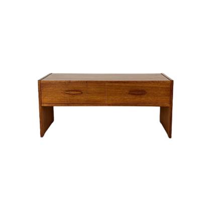 Zweeds Vintage Laag Dressoir Teak Fineer