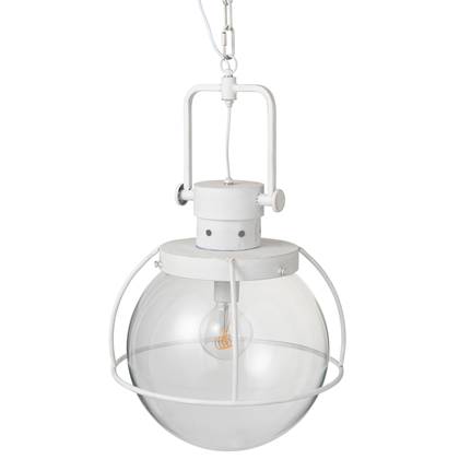 J-Line hanglamp Bol - glas|metaal - wit