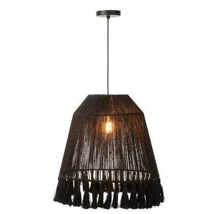 J-Line hanglamp Celia - jute - zwart - large