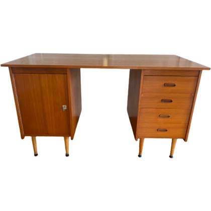 Vintage Teak Houten Bureau Uit De Jaren 50 | 60