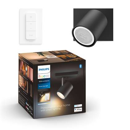 Philips Lighting Hue 871951433832600 LED-plafondspots Hue White Amb. Runner Spot 1 flg. Schwarz 350l